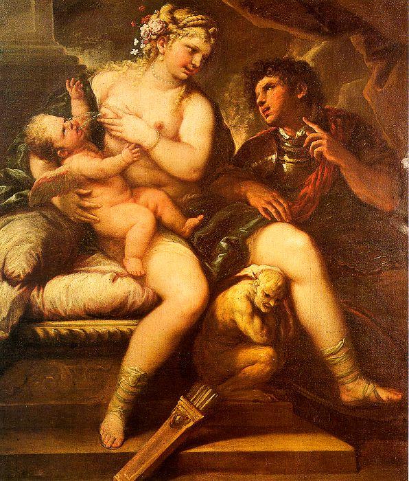  Luca  Giordano Venus, Cupid and Mars